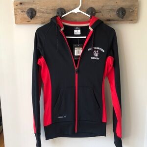 Nike Northeastern Hockey full- zip hoodie.